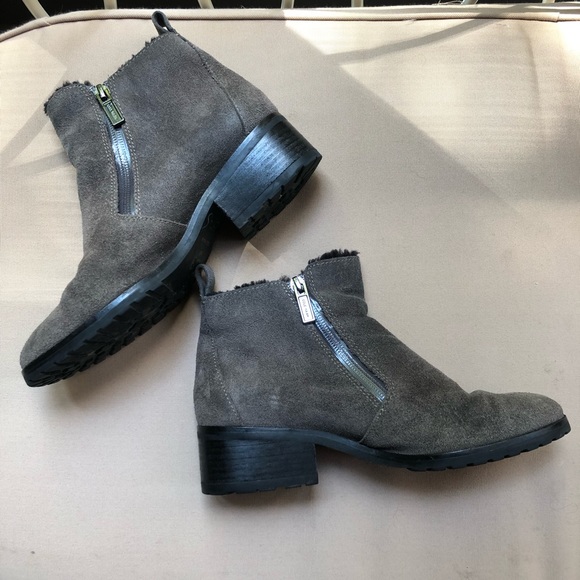 Cole Haan Shoes - Cole Haan Waterproof Suede Fur Oak Bootie 6.5